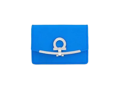 Salvatore Ferragamo Gancini Business Card Holder "Blue"