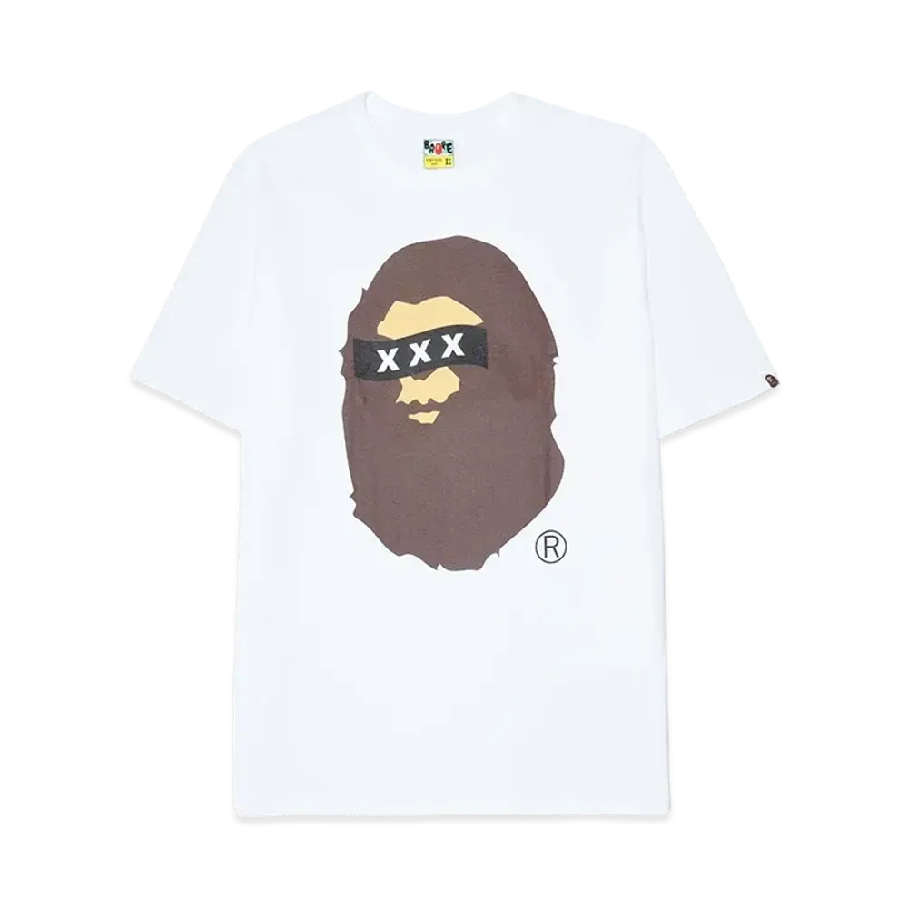 A BATHING APE x GOD SELECTION XXX Ape Head Tee "White"
