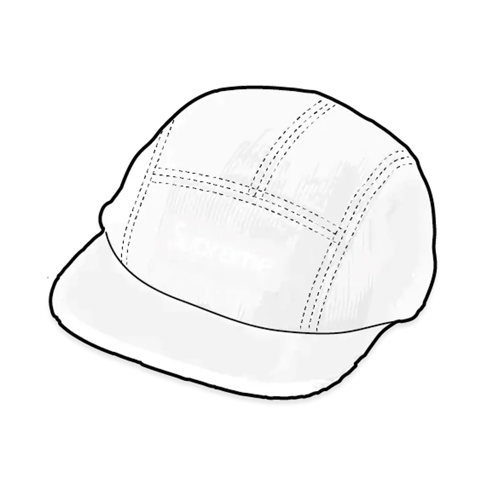 Supreme Corduroy Camp Cap "White"