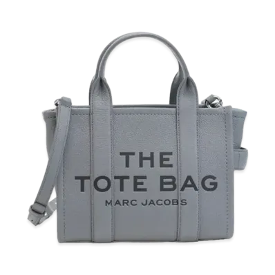 Marc Jacobs The Leather Tote Bag Mini "Wolf Grey"