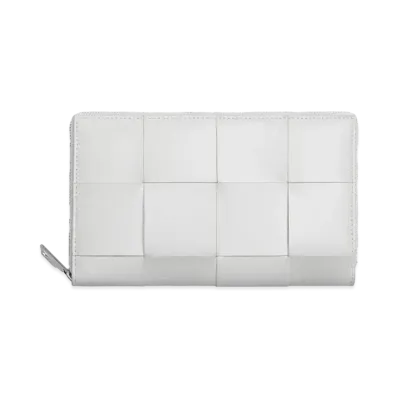 Bottega Veneta Zip Around Wallet "White"