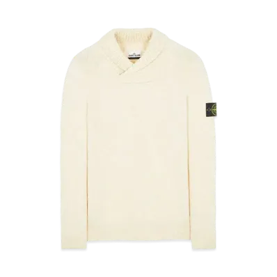Stone Island 529D3 COTTON WOOL MELANGE "Ibory"