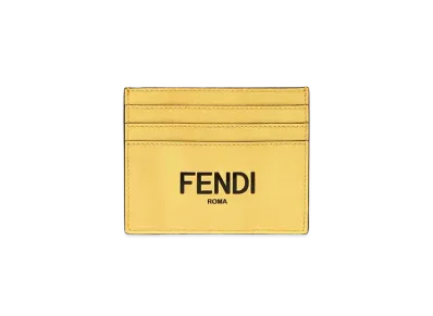 FENDI Leather Card Case "Yellow"