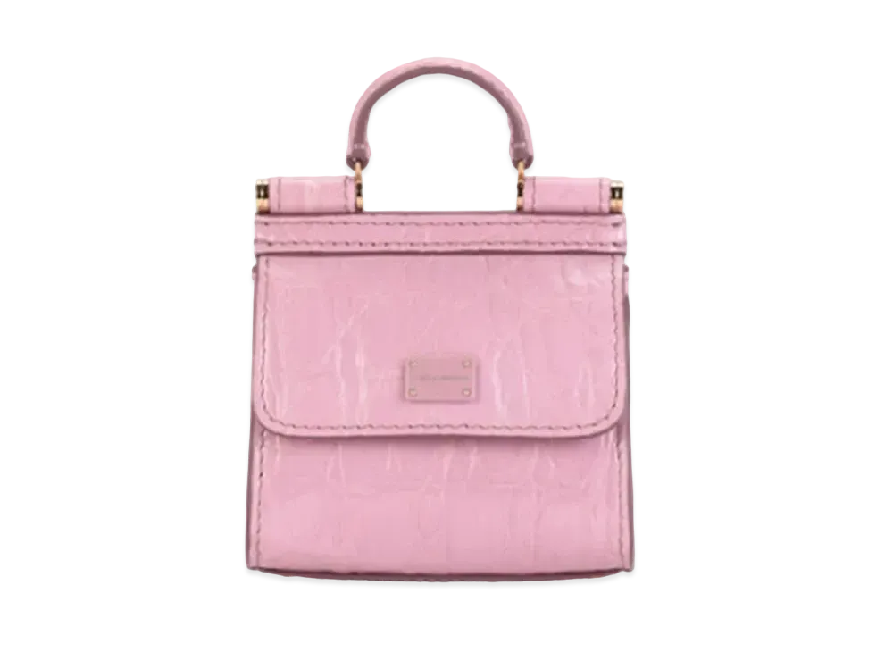 Dolce&Gabbana Sicily 58 Microbag Crocodile Side Leather "Pink"