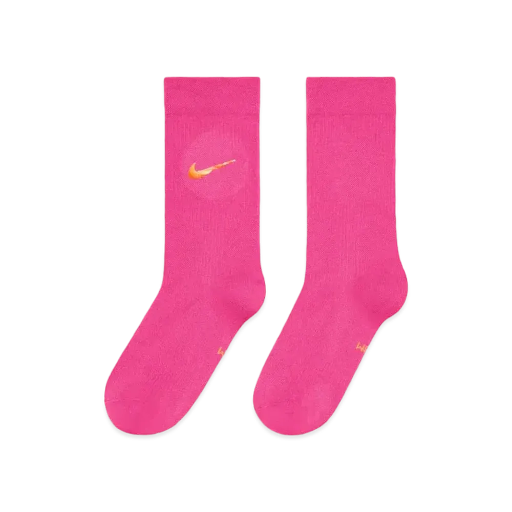 Nike x JACQUEMUS Orange Printed Socks "Dark Pink"