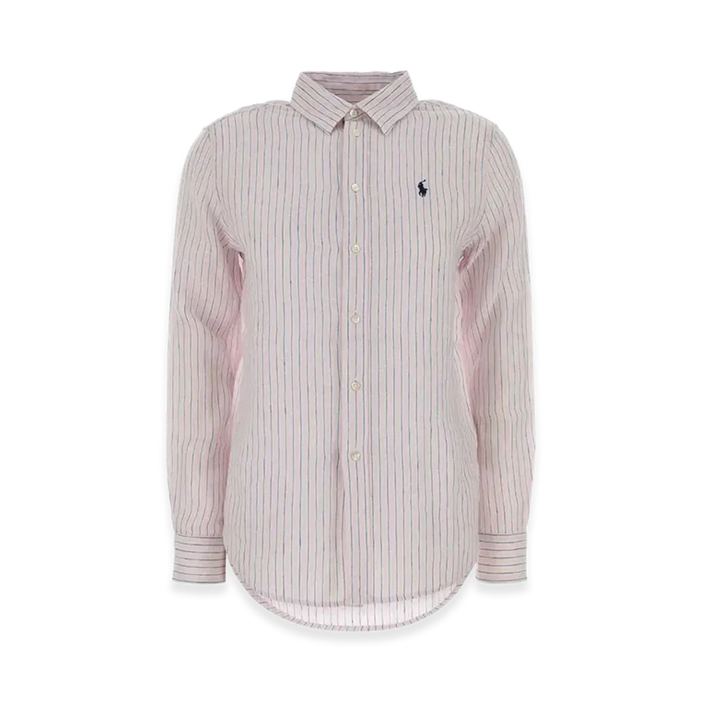 Polo Ralph Lauren Women's Embroidered Linen Shirt "Pink"
