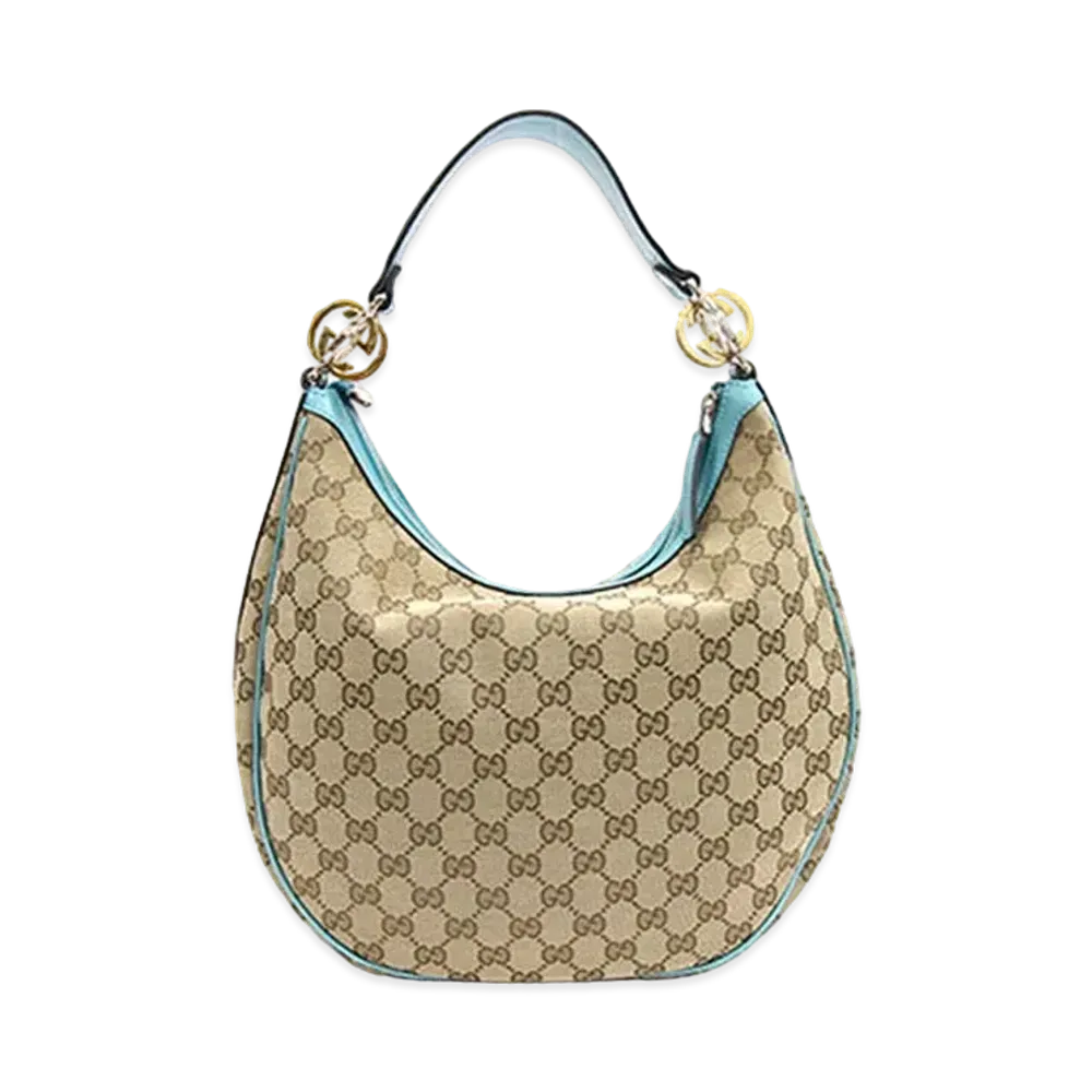 GUCCI GG Twins One Shoulder Bag "Light Blue"
