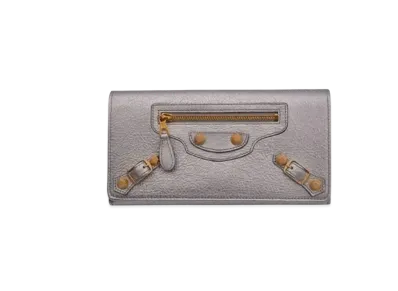 BALENCIAGA Sheepskin Wallet "Silver"