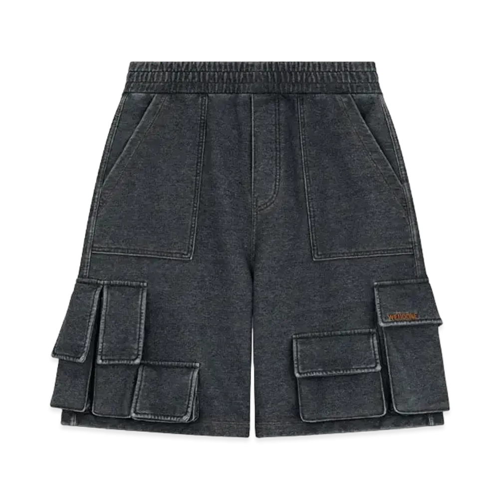 WE11DONE Denim-like Cargo Shorts "Black"