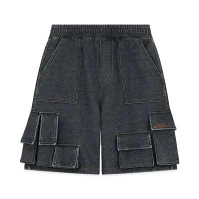 WE11DONE Denim-like Cargo Shorts "Black"