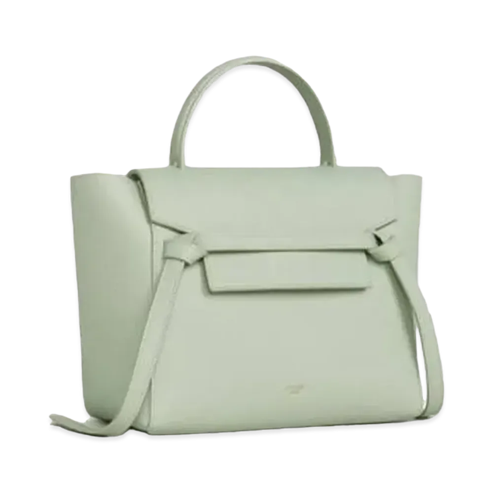 CELINE Micro Belt Bag in Grained Calfskin "Vert D'eau"