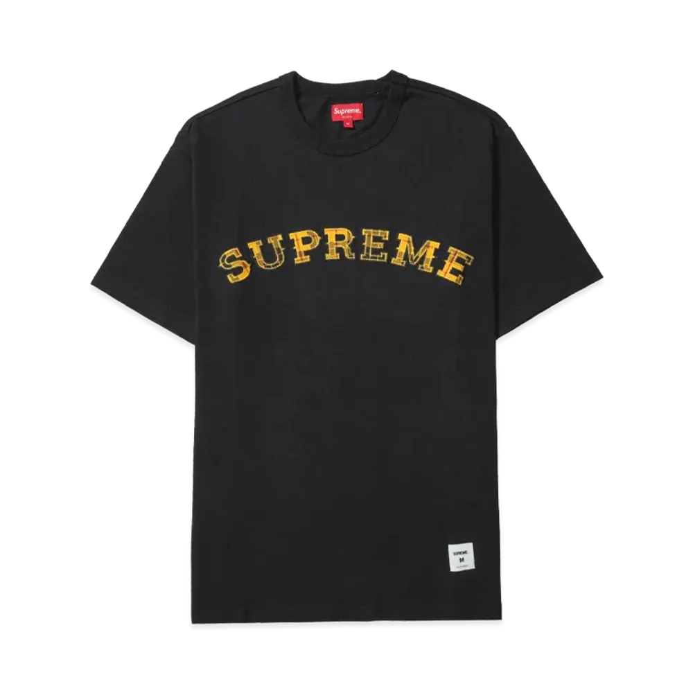 Supreme Plaid Appliqué S/S Top "Black"
