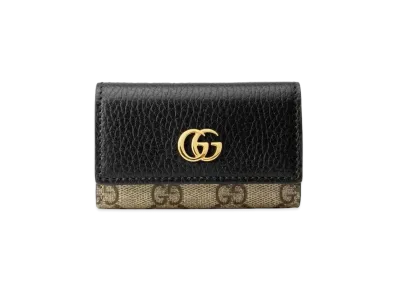 GUCCI GG Marmont Leather Key Case "Black"