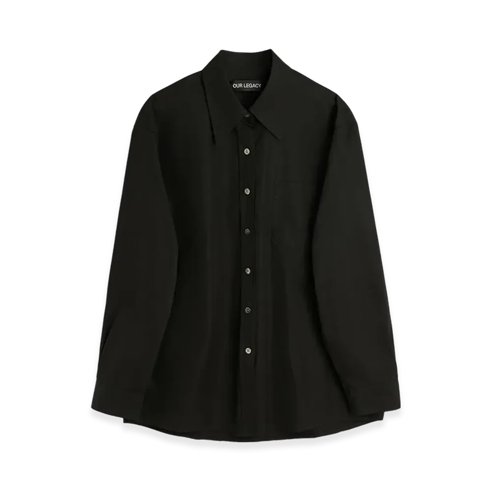 OUR LEGACY Women's Favourite Shirt "Black All Day Poplin"