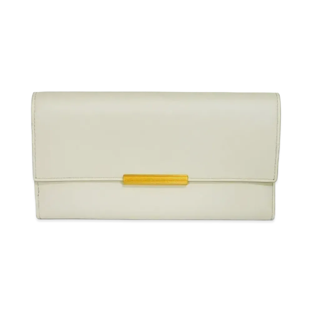 Bottega Veneta French Calf Continental Trifold Wallet "Plaster"