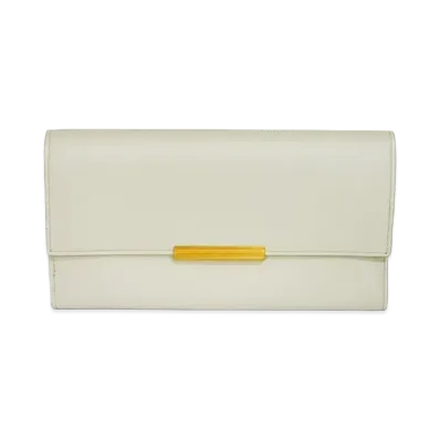 Bottega Veneta French Calf Continental Trifold Wallet "Plaster"
