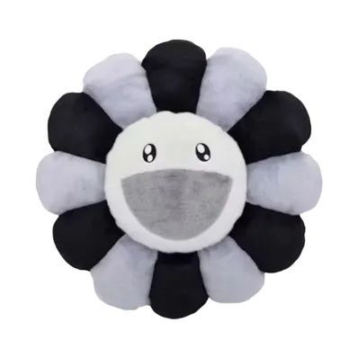 Kaikai Kiki -Takashi Murakami- Flower Cushion Black & Gray & White (60cm)