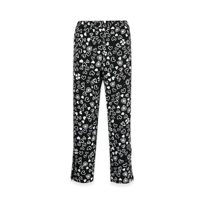 BLACK COMME des GARCONS Heart Print Cropped Pants "White"