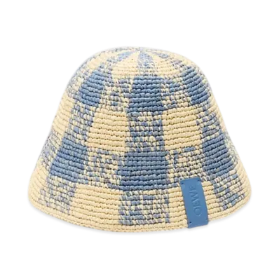 LOEWE Bucket Hat "Natural/Light Blue"
