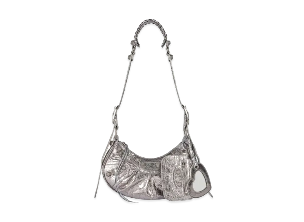 BALENCIAGA Women's Le Cagole XS Shoulder Bag "Silver"