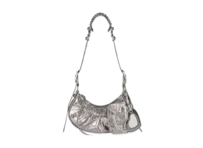 BALENCIAGA Women's Le Cagole XS Shoulder Bag "Silver"