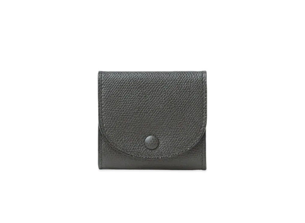 Valextra Snap Button Coin Case "Dark Gray"