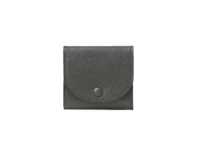 Valextra Snap Button Coin Case "Dark Gray"