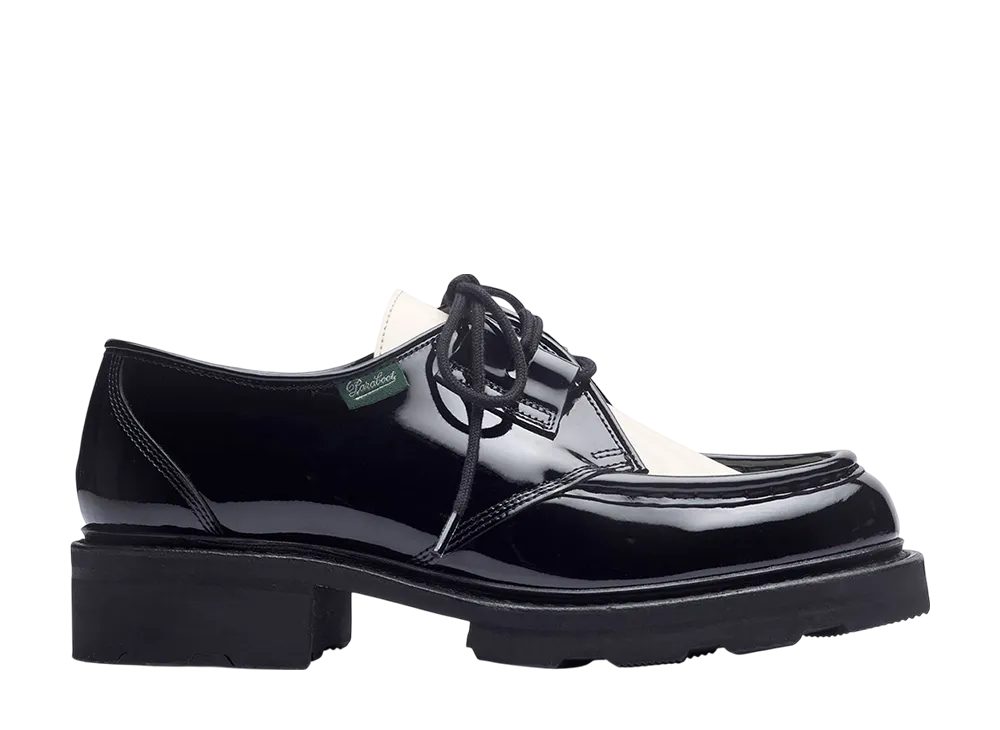 Paraboot Women's Beaubourg "Vernis noir/creme"