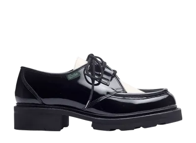 Paraboot Women's Beaubourg "Vernis noir/creme"
