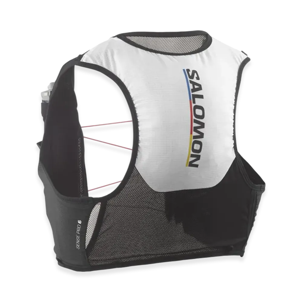 Salomon Sense Pro 6 Race Flag Set Running Backpack "Black/White"