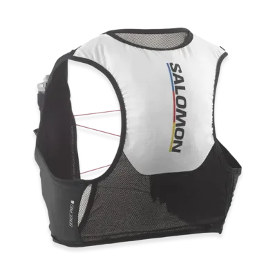 Salomon Sense Pro 6 Race Flag Set Running Backpack "Black/White"