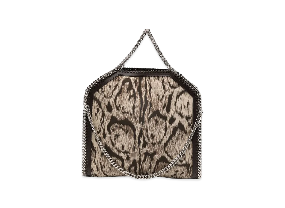 STELLA McCARTNEY Women's Falabella Chain Animal-Print Shoulder Bag "Brown"