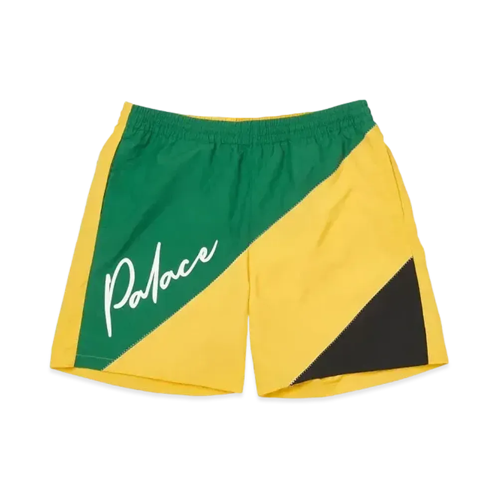 PALACE SAIL SHORTS "Green / Yellow / Black"