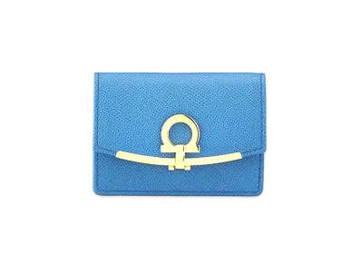 Salvatore Ferragamo Gancini Card Case "Chambray"