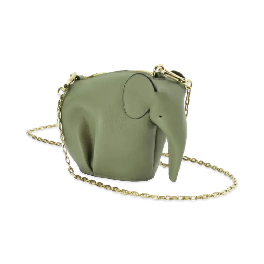 LOEWE Elephant Pouch In Classic Calfskin "Rosemary"