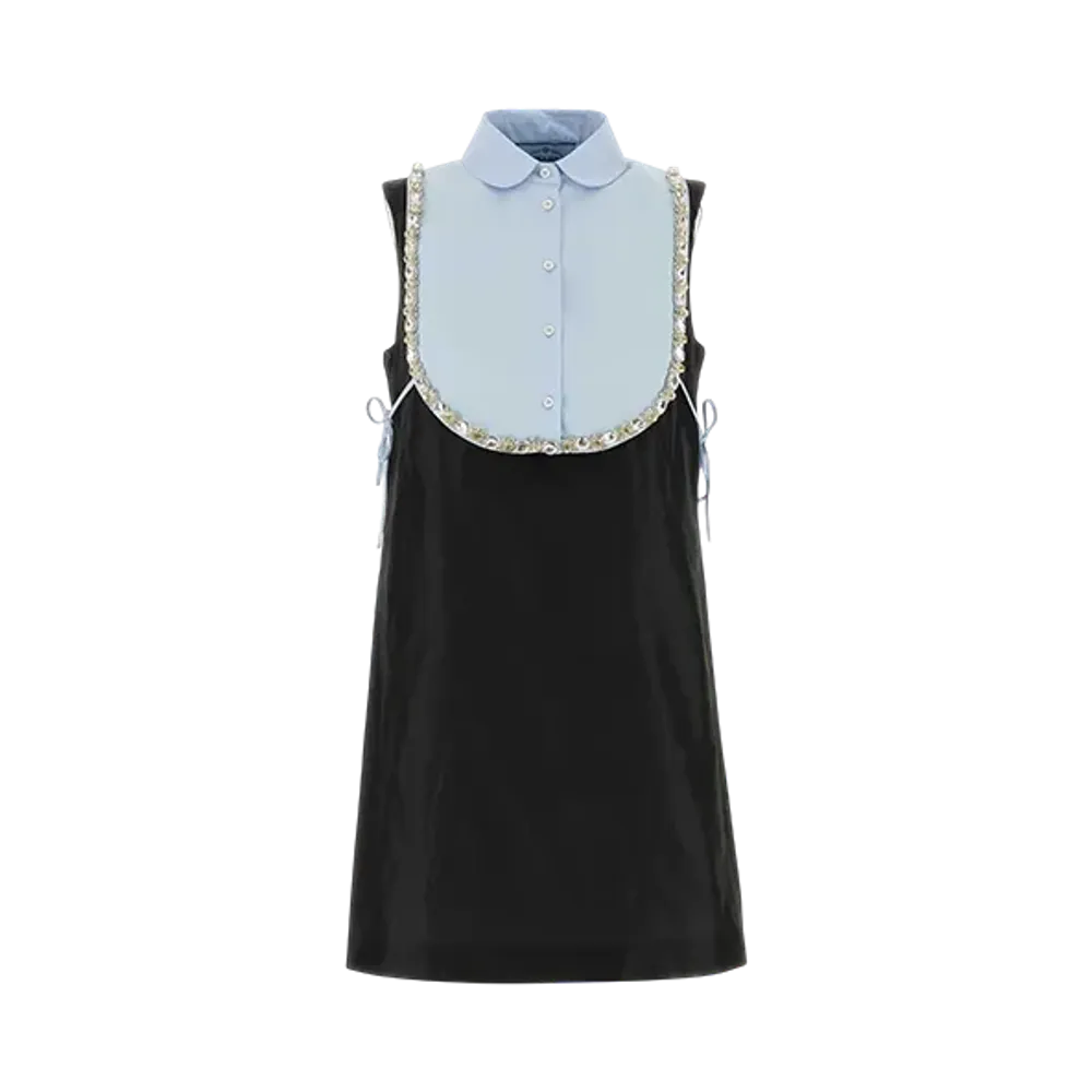 PRADA Women's Taffeta Mini Dress "Black"