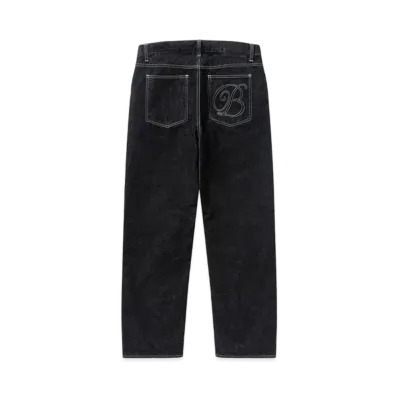 Black Eye Patch B Emblem Baggy Jeans "Black"