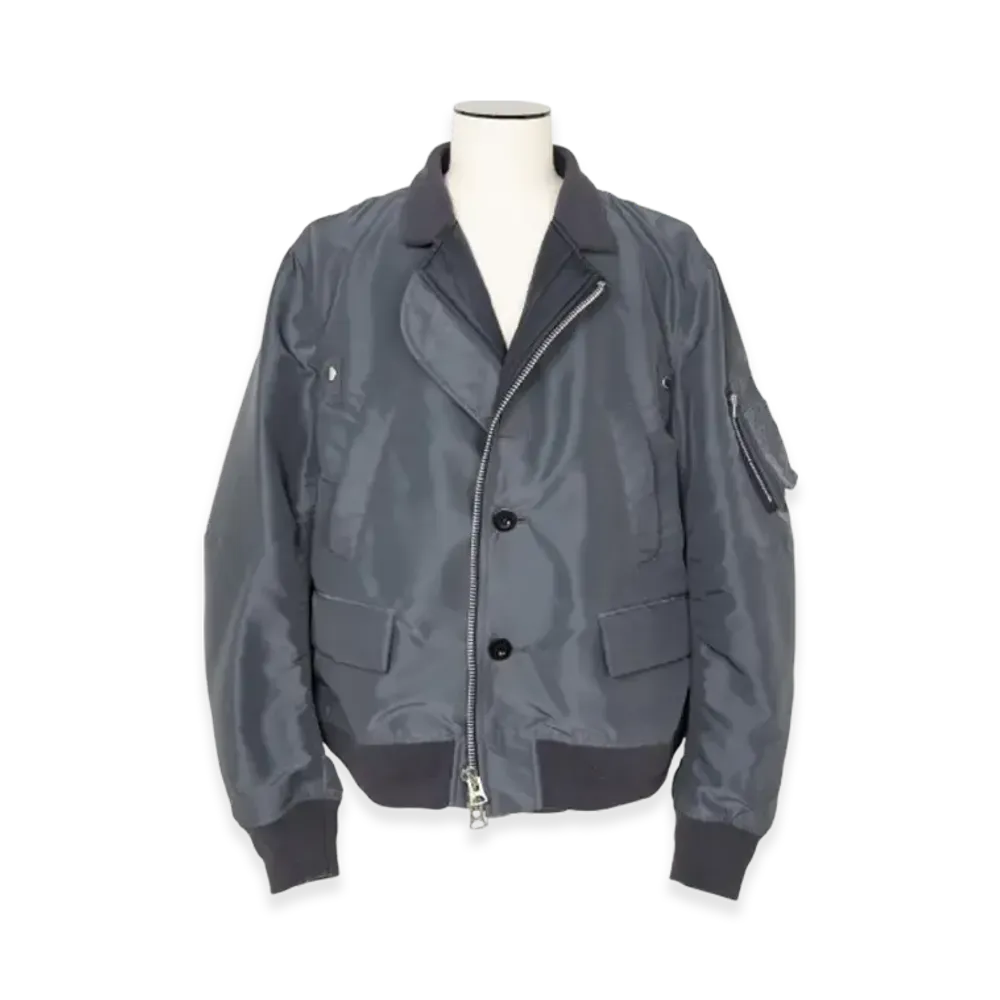 sacai Nylon Twill Jacket "Blue Gray"