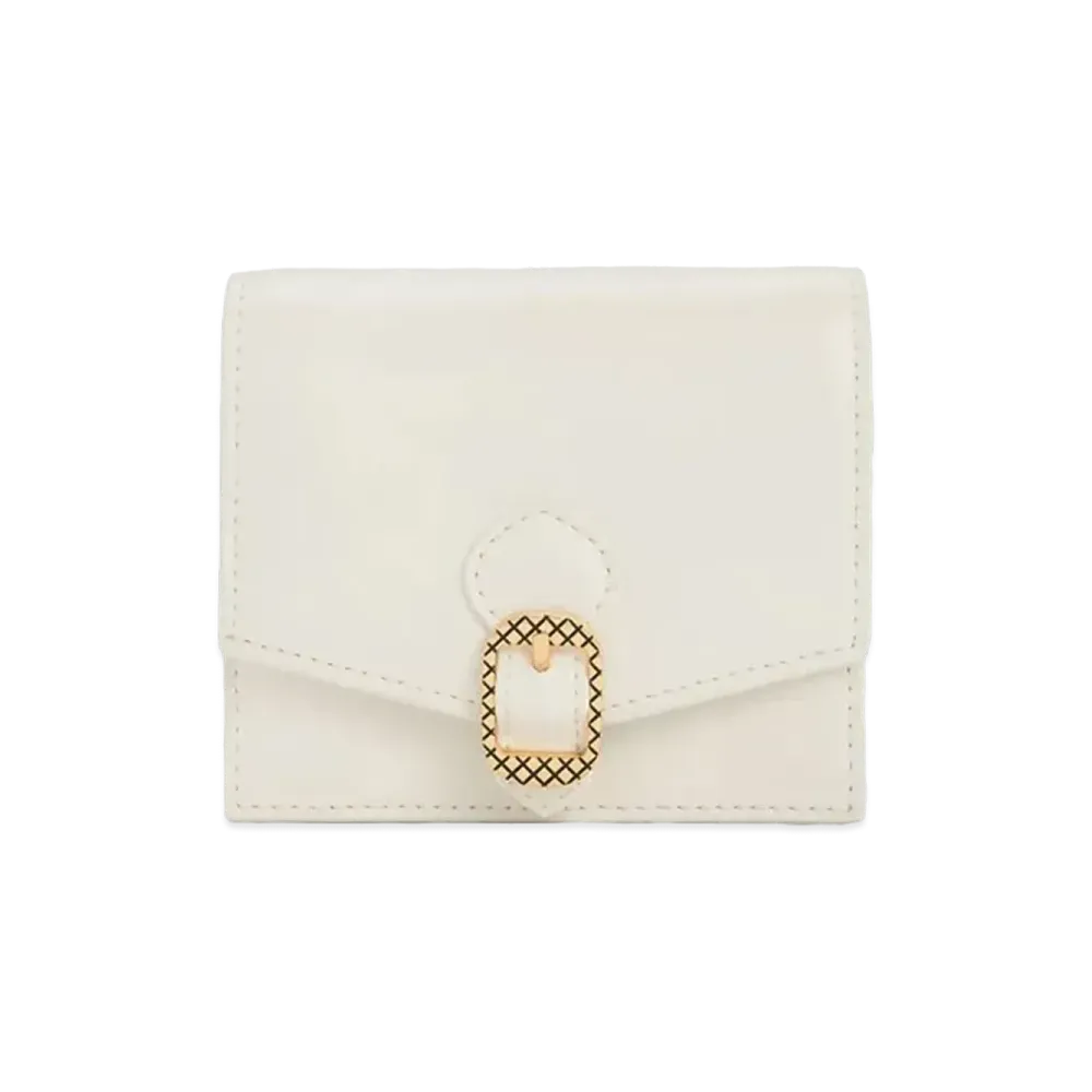 CHARLES & KEITH Abyss Quilt Buckle Wallet "Cream"