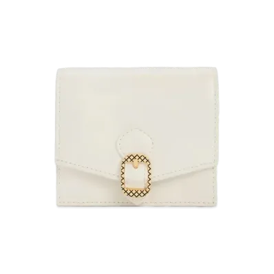 CHARLES & KEITH Abyss Quilt Buckle Wallet "Cream"