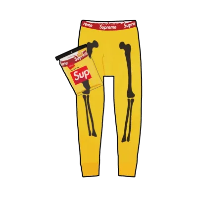 Supreme x Hanes Bones Thermal Pant (1 Pack) (25FW) "Yellow"