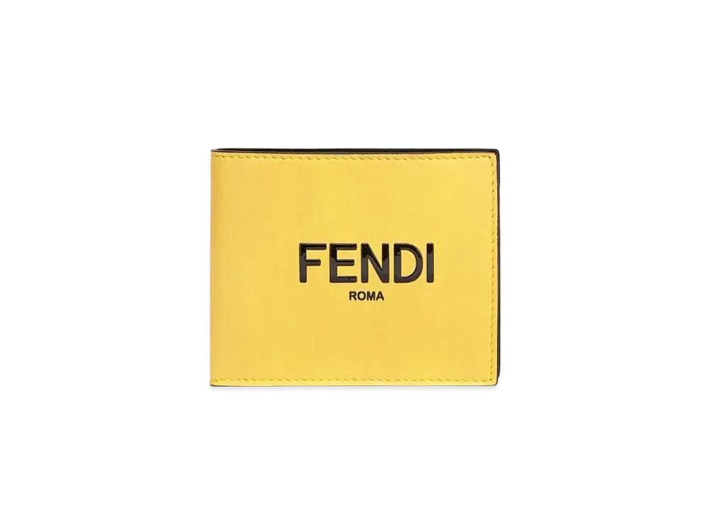 FENDI Two-Folded Wallet Leather With Coin Case Two Fold Wallet "Yellow"