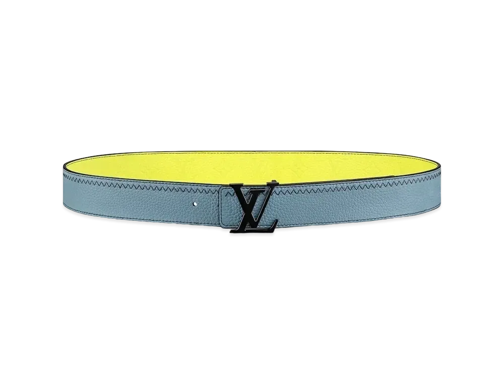 Louis Vuitton LV Initials Colour Blocks 40mm Reversible Belt "Blue/Gray"