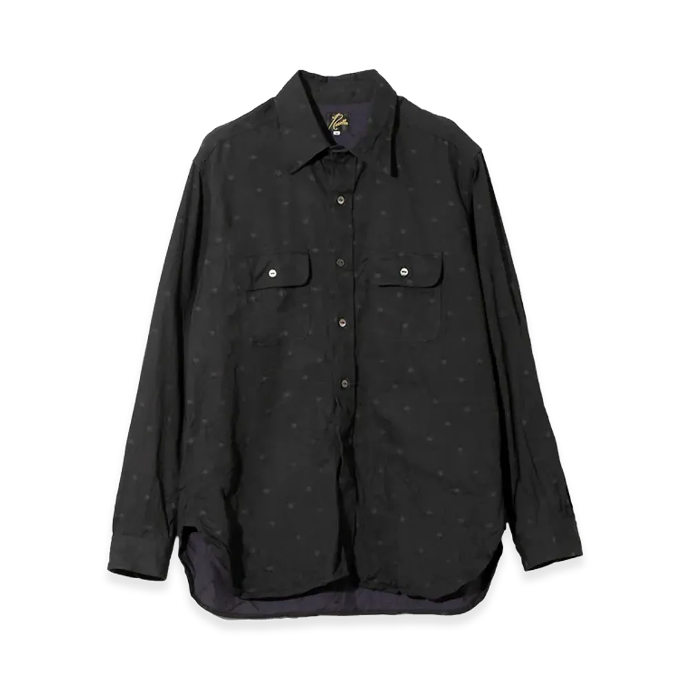 NEEDLES Work Shirt - 8oz Denim Jacquard "Black"