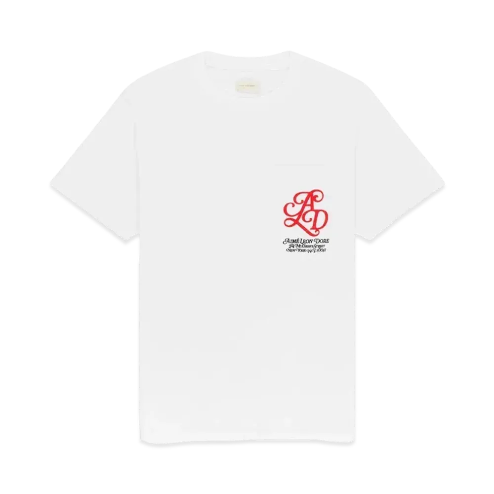 Aime Leon Dore Monogram Pocket Tee "White"