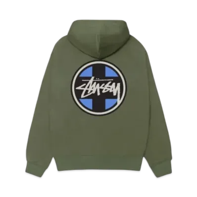 Stussy Cross Dot Hoodie "Olive"