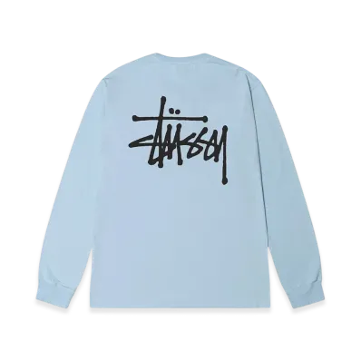 Stussy Basic Stussy Pigment Dyed LS Tee Sky Blue 2023 "Skyblue"
