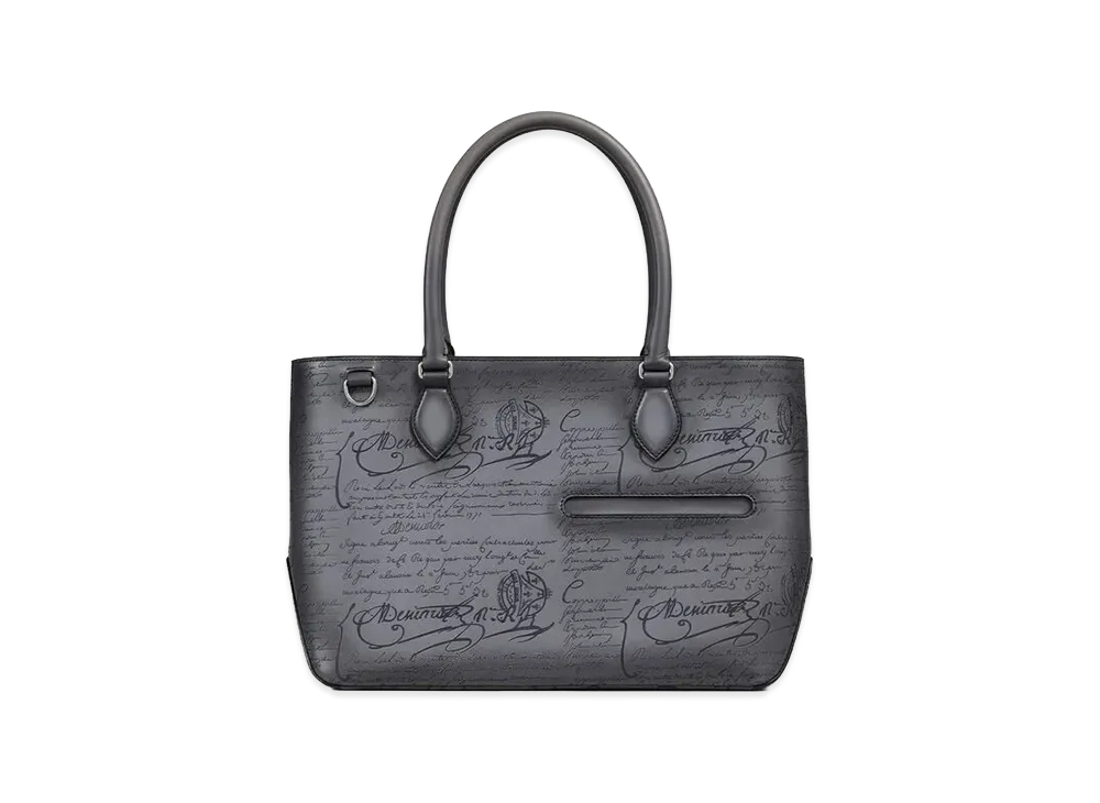 Berluti Toujours Mini Tote Bag Venezia Calf Leather "Light Aluminio"