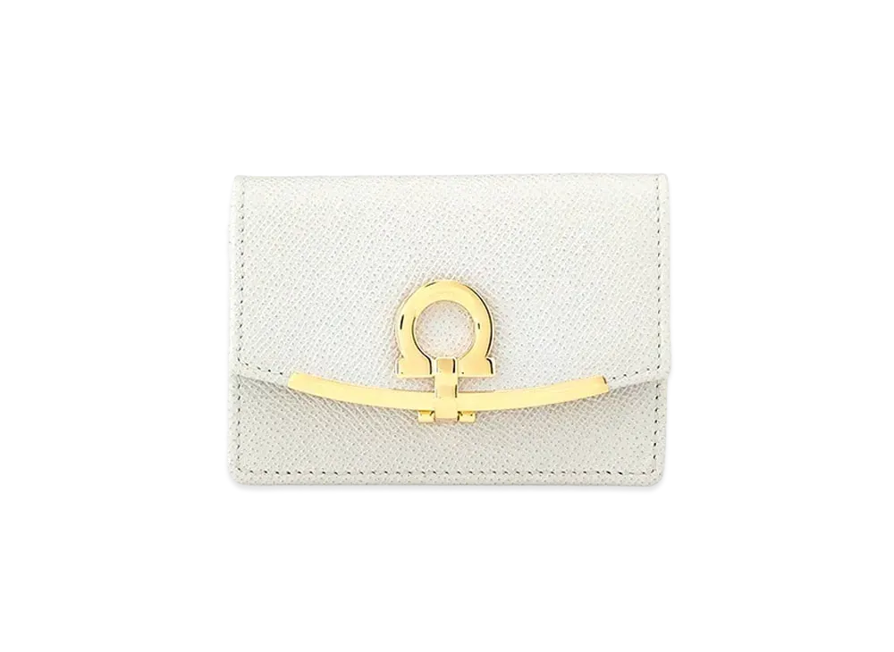 Salvatore Ferragamo Gancini Card Case "Gull Grey"