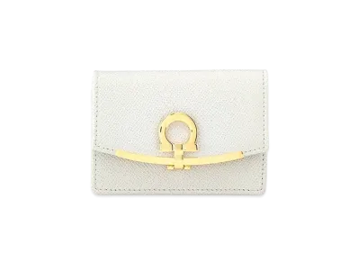 Salvatore Ferragamo Gancini Card Case "Gull Grey"